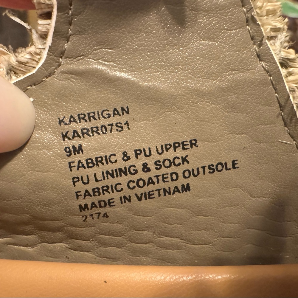 Steve Madden Karrigan Light Olive Raffia Sandals Size 9 - Picture 3 of 14